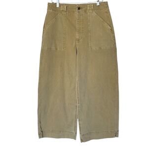 Joe’s Jeans Hazelwood Utility Wide Leg Pants Women’s 30 Khaki Tan Workwear Style